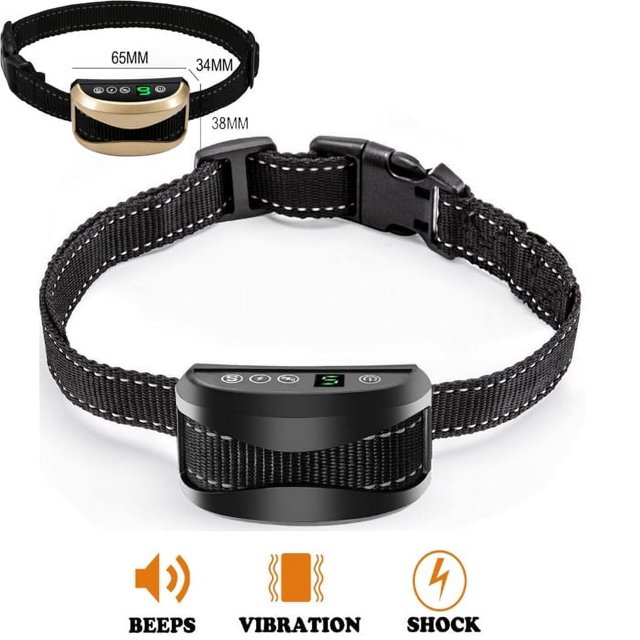 Basic Bark Control Collar for Dogs 8 lb. and Up Anti-Bark Training Device Waterproof Static Correction Canine - Automatic Dog Training Collar