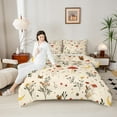 thumbnail image 4 of Homewish Botanical Red Mushroom Bedding Comforter Set 2pcs for Kids Children Teens,Bohemian Theme Twin Comforter Sets Microfiber,Vintage Aesthetic Breathable Bedding Set,Lightweight Room Decor, 4 of 8