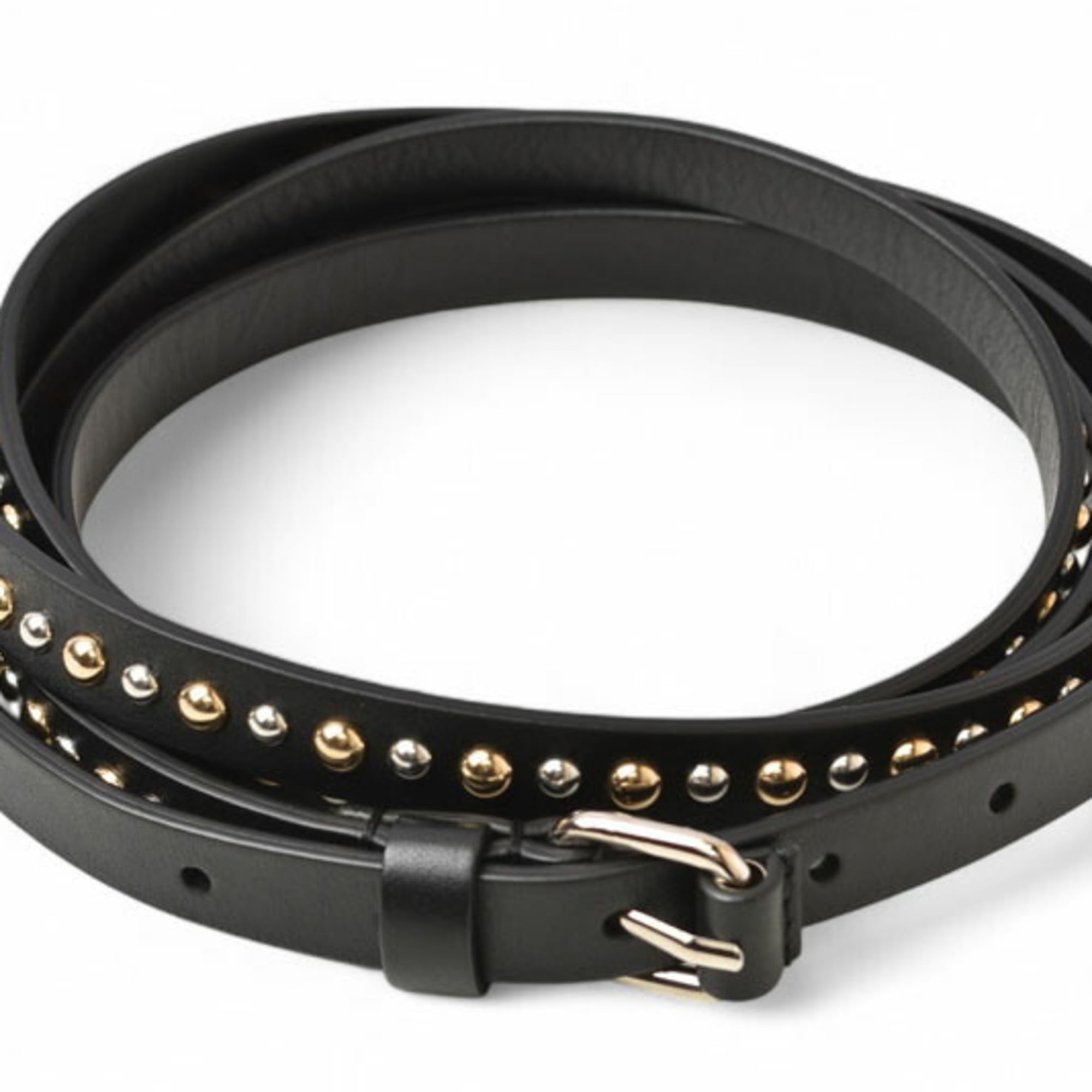 Givenchy Belt GIVENCHY Studded Double Leather Black Unisex Men Women Genuine Givenchy Belt in Leather with Studs and Crystals | Saks  main image 3