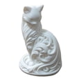 thumbnail image 5 of KGJQ Minimalist Elegant Cat Statue 3D Printed Feline Figurine Modern Desktop Ornament for Bedroom Living Room Office Desk Decor, 5 of 7