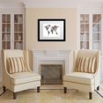 thumbnail image 4 of Trademark Fine Art "Butterflies Map of the World" Canvas Art by Michael Tompsett, White Matte, Black Frame, 4 of 4