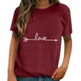 thumbnail image 2 of Baqcunre Valentine'S Day Shirts For Women Short Sleeved Printed Fashion Pattern Classic Loose Crewneck Top T Shirt(Wine S-XXL),Womens Tops Graphic Tees For Women Shirts For Women Womens Clothes, 2 of 4