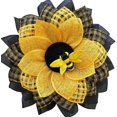 thumbnail image 1 of FFIY Easter Wreath,Front Door Wreath Decoration,with Cross Burlap Bow Rustic Grapevine Wreath Spring Decorating Bee Wreath, 1 of 8