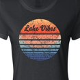 thumbnail image 4 of Inktastic Lake Vibes Distressed Retro Sunset Women's T-Shirt, 4 of 5