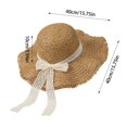 thumbnail image 2 of 2026 New Women's Sun Visor Hats Wide Brim Straw Beach Hat Ponytail Hats for Women Foldable Floppy (Beige002), 2 of 3
