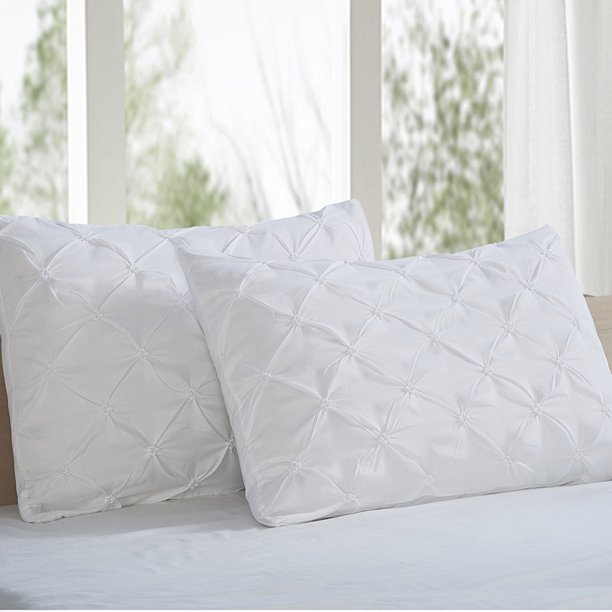 Vaulia Lightweight Microfiber Decorative Pillow Shams, Well Designed Pinch Pleat, King Size