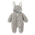 thumbnail image 1 of Ketyyh-chn99 Baby Newborn Girls Boys Winter Clothes Baby Girls Boys Warm Thick Snowsuit Hooded Coat Jumpsuit for 18-24 Months,Grey, 1 of 2