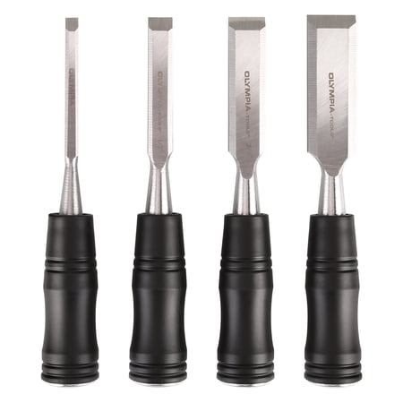 UPC: 0883652301844 | Olympia Tools 30-184 4 Pieces Wood Chisel Long Pattern Set