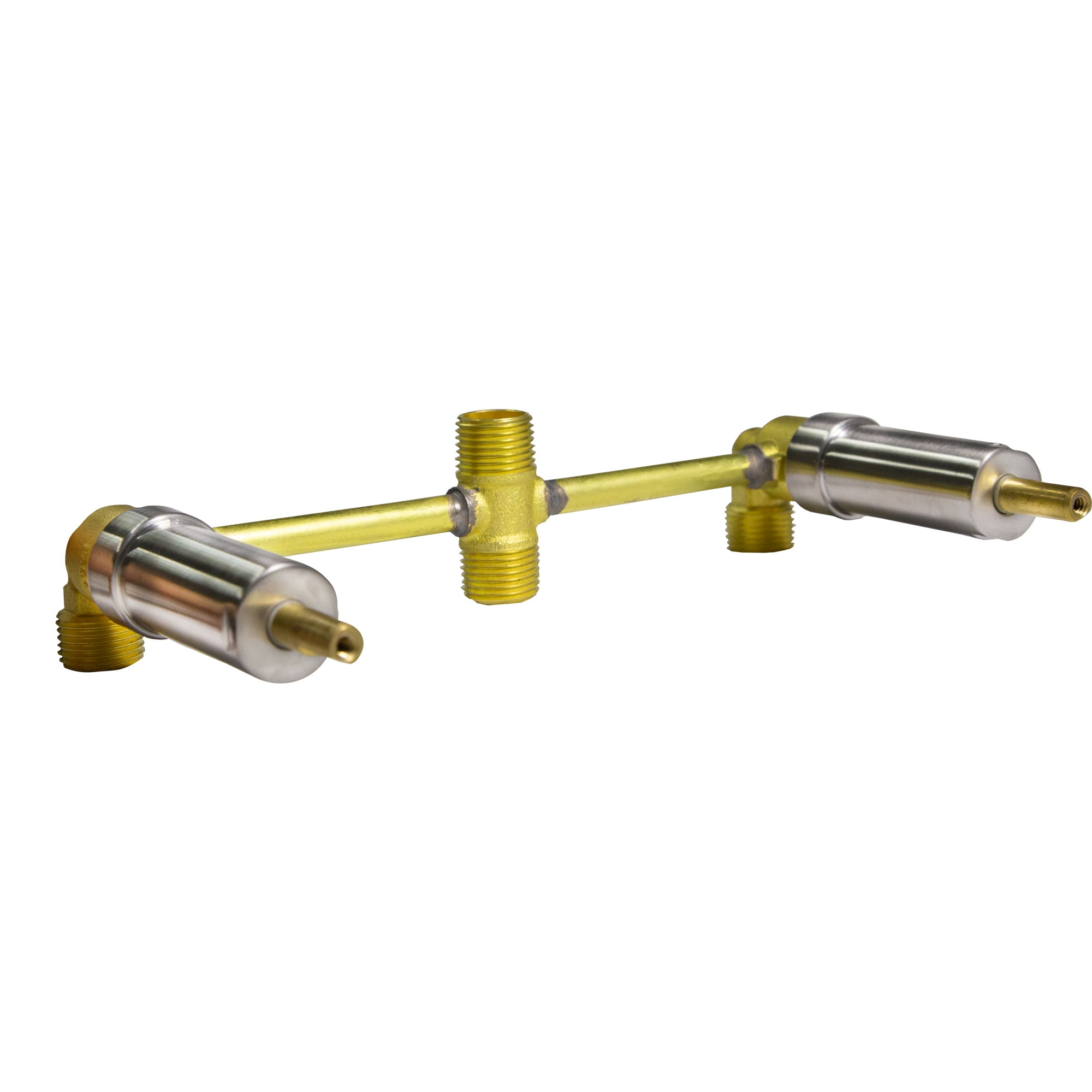 Design House Eastport II Satin Nickel Wall Mount Zinc 2 Handle Tub and Shower Faucet