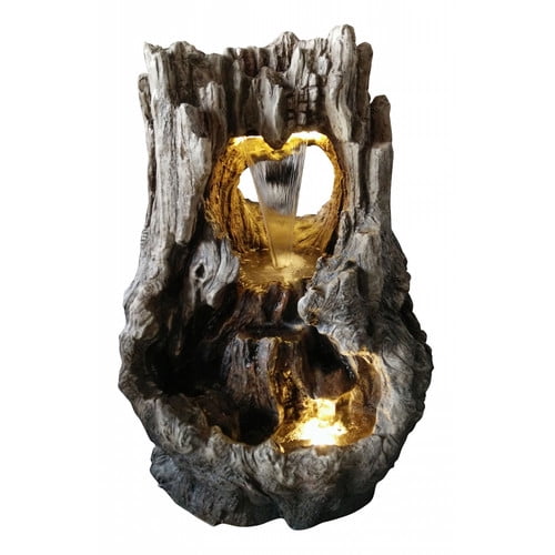 Rainforest Fountain with 6 Yellow LED Lights by Alpine Corporation