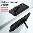 thumbnail image 2 of SaniMore Case for Samsung Galaxy S23 Ultra 6.8" 2023 with Hidden Kickstand & S Pen Slot & Stylus, Anti-scrctch Drop-proof Tough PC Backplane Anti-shock Slim Shell for Galaxy S23 Ultra, Black, 2 of 7