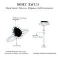 thumbnail image 6 of Rosec Jewels Real Black Spinel Teardrop Engagement Ring with Halo - Black Spinel Diamond Ring - 5X7 mm Pear Shape - AAA Quality, 925 Sterling Silver, US 7.50, 6 of 9