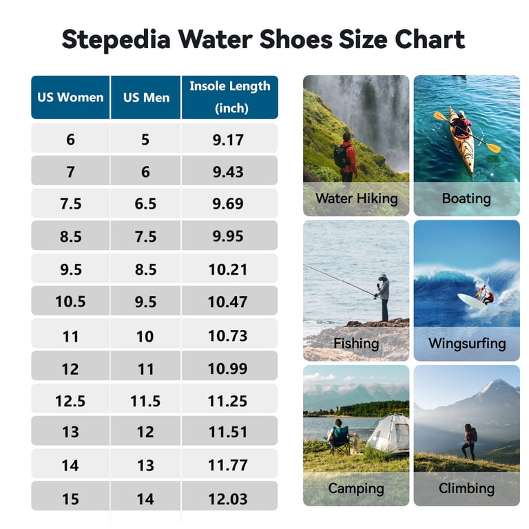 Stepedia Women's Water Shoes Barefoot Wide Quick Dry Aqua Shoes