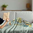 thumbnail image 3 of Book Soft Flannel Fleece Throw Blanket, Wordsbout Happiness Being Related to Book Printed in Cartoon Style on Books, Cozy Plush for Indoor and Outdoor Use, 60" x 80", Multicolor, by Ambesonne, 3 of 5