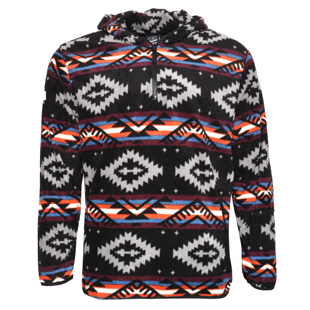 New Men's Plain,Aztec,Fleece Hoodies Zip Up Sweatshirt Top Jumper Size S to XL 