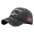 thumbnail image 2 of Black Curved Brim Snapback Hat Caps for Women Polyester,Cotton Soft Unconstructed Plain Blank Adjustable Size Dad Hat One Size, 2 of 4