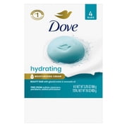 Dove Beauty Bar With Glacial Water & Avocado Oil Hydrating Cleanses & Hydrates, 3.75 oz 4 Bar