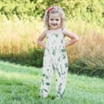 thumbnail image 4 of NAISIBABY Girls Suspenders Jumpsuit, Sleeveless Tie-Dye Gradient Printed Causal Summer Romper Green 2-3T, 4 of 5