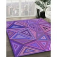 thumbnail image 3 of Ahgly Company Machine Washable Indoor Rectangle Transitional Purple Area Rugs, 7' x 10', 3 of 7
