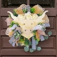 thumbnail image 4 of CSCHome Highland Cow Simulation Flower Wreath Hanging Holiday Home Spring Decorative Wreath Patio Door Decoration, 4 of 5