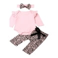 thumbnail image 1 of CNKOO Bébé Fille Rose Tops Léopard Printing Pantalons Tenues, 1 of 6