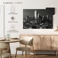 thumbnail image 5 of Elephant Stock Monochrome Dallas Texas Wall Art - Horizontal Canvas Wall Art - Living Room Wall Decor - City Canvas - Gray And Black Decor - 12" x 8", 5 of 8