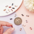 thumbnail image 3 of 9 Colors Cubic Zirconia Charms 36pcs Micro Pave Rhinestone Charms Rectangle Crystal Charms Birthstone Charms Tiny Pendants for Jewelry Making Earring Bracelet Necklace Craft 9x4x3mm, 3 of 5