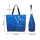 thumbnail image 5 of Balery A Blue Glitter Bolsa Tote Estilo Estético con Cremalleras, Bolsa de Hombro, Bolsa de Compras Grande y Plegable, 5 of 8
