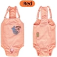 thumbnail image 4 of Newborn Female Dog Diaper Onesie Sanitary Pantie with Adjustable Suspender,Washable Reusable Puppy Diaper Jumpsuits in Heat Period Menstrual，Red,l, 4 of 11