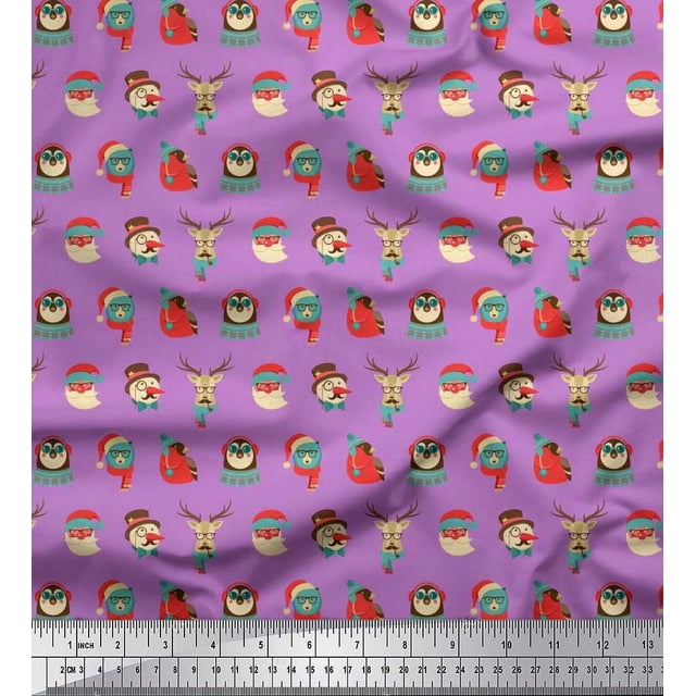 Soimoi Modal Satin Fabric Swirls & Floral Artistic Print Sewing Fabric Yard 42 Inch Wide