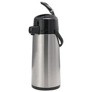 Service Ideas ECAL22S Eco-Air Airpot with Lever Lid, Insulated Beverage Dispenser, Thermal Coffee Carafe, 2.2 Liter, Glass vacuum insulated