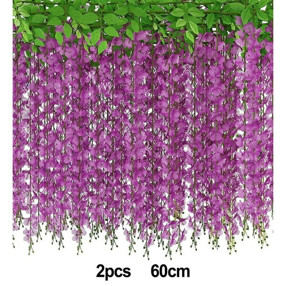 2PCS 60CM Artificial Flower Vines Winding to Block Wedding Ceiling Decoration