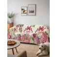 thumbnail image 6 of Mother's Day Couch Cover, Pink Flowers Spring Floral Farmhouse Botanical Sofa Cover Blanket for 1 Seat Cushion, Sectional Sofa Slipcover Furniture Protector for Living Room Bedroom 71''x91'', 6 of 9