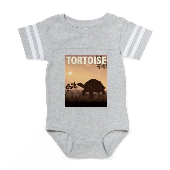 CafePress - Tortoise CROP Text - Cute Infant Baby Football Bodysuit