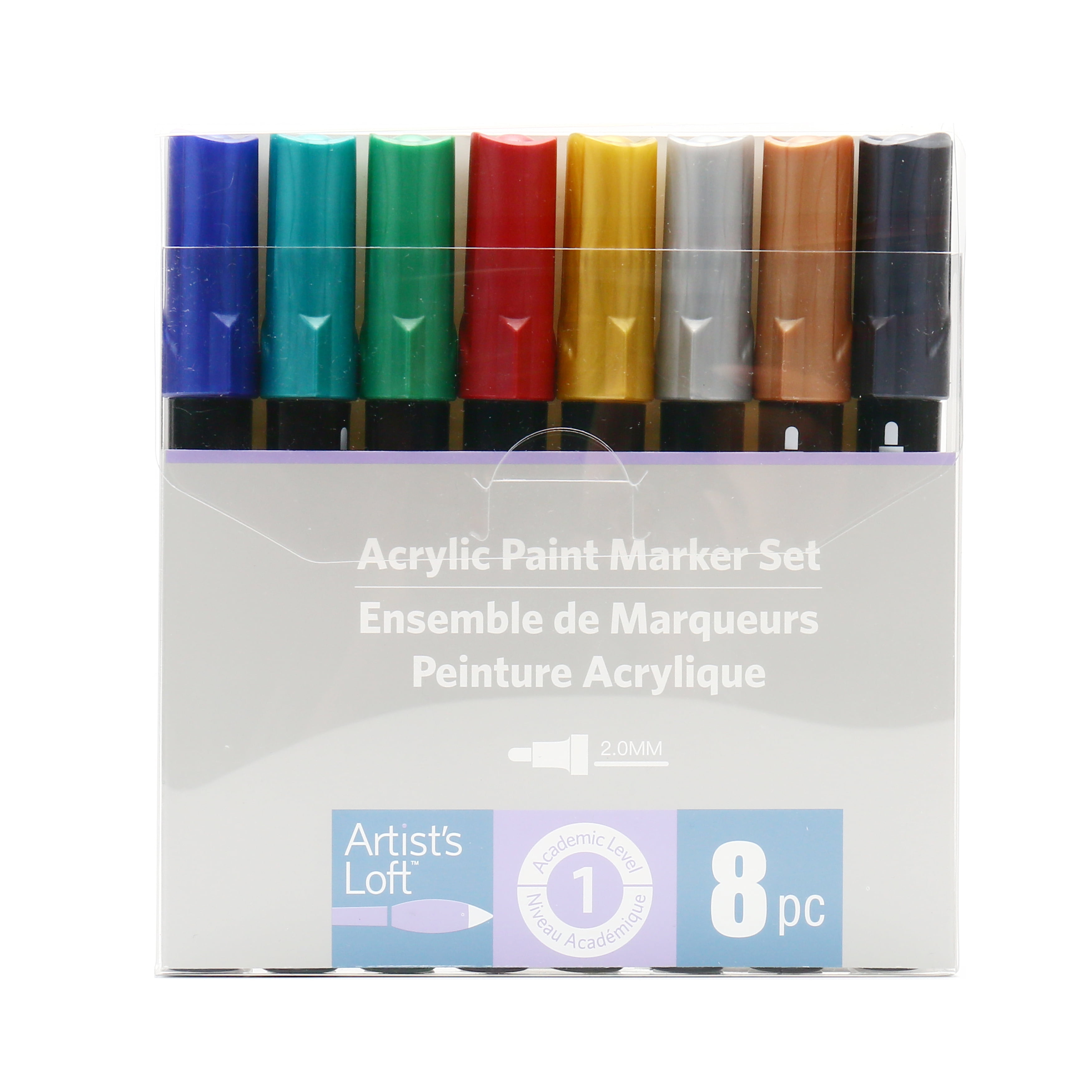 Metallic Assorted Acrylic Paint Marker Set by Artist's Loft - 8 Markers