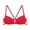 Red, variant on Gyexs Women's Wireless Lightly Lined Comfort Bra Everyday Soft Support Underwear Push Up Bras for Women, Blue, Size 34
