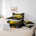 thumbnail image 5 of Erosebridal Vintage Gamepad Bedding Sets Twin Size, Yellow Comforter Sets with Sheets, Honeycomb Geometry Decor, Reversible 7pcs, 5 of 5