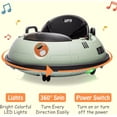 thumbnail image 2 of NEILA 12V Kids Ride on Bumper Car 360° Spin Battery Powered Electric Fun Toys with Remote Control  , LED Lights , Safety Belt , Music , 2 Driving Modes for Toddlers Boys and Girls (Green), 2 of 7