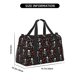 thumbnail image 3 of Balery Skeleton with Roses Bolsa de Gimnasio para Mujeres, Bolsa de Viaje con Bolsillo Húmedo, Bolsa de Fin de Semana para Mujeres, Bolsa de Viaje Resistente al Agua, 3 of 7