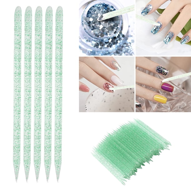 100 Varillas De Eliminación De Piel Muerta Para El Cuidado De Las Uñas, Herramienta De Limpieza De Manicura Y Pedicura De Plástico Con Puntas Puntiagudas Y Biseladas, Para