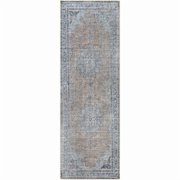 Surya Tahmis Traditional Style Low Pile 100% Polyester Area Rug, 7 x 9 Blue, Slate, Beige, Light Gray Pet Friendly, Ind/Out, Machine Woven Stain Resistant, THI2705-679