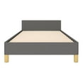 thumbnail image 5 of Twin XL Bed Frame Dark Gray Fabric with Headboard - Supportive Plywood Slats & Sturdy Legs - Modern Bedroom Furniture, 5 of 9