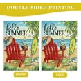 thumbnail image 6 of Hello Summer Beach Red Chair Decorative Garden Flag, Tropical Hawaii Palm Leaves Coastal Yard Outside Decorations, Nautical Surfboard Hat Outdoor Small Home Decor Double Sided 12 x 18, 6 of 6