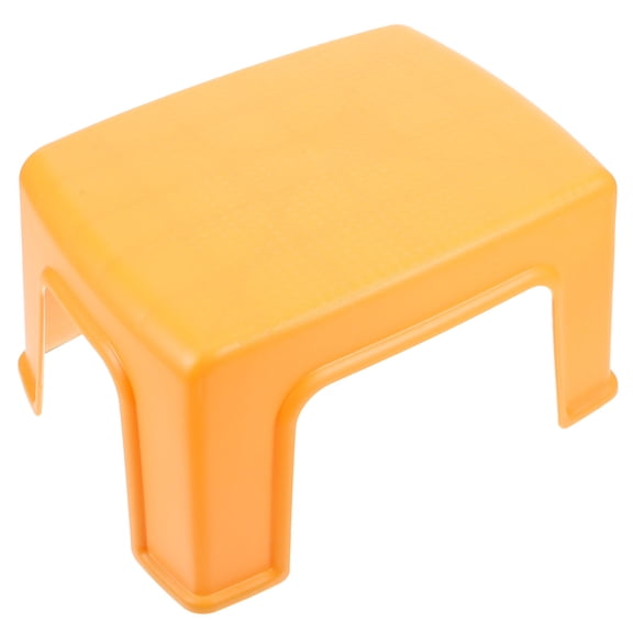 FESTFENDS 1Pc Orange Home Footstool Stackable Plastic Stool with Strong Load Bearing