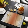 thumbnail image 3 of Burnt Orange Grey Ombre Placemats Set of 4, Farmhouse Gradient Minimalist Placemats for Dining Table, Place Mats for Kitchen Tabletop, Waterproof Wipeable Dining Table Mats Set, 3 of 9