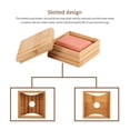 thumbnail image 4 of Caja De Jabón De Bambú, Soporte De Bandeja Para Jabonera De Bambú, Estante De Almacenamiento, Contenedor Artesanal, Accesorios Para Platos De Ducha Y Bañera, Mantiene El Jabón Seco Cateissary  HA017577-00, 4 of 5