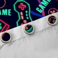 thumbnail image 4 of Homewish Abstract Gamer Curtains Pack of 2 (42x84 Each) for Teens Boys Girls,Video Game Curtains Blackout,Green Red Bedroom Curtains,Breathable Home Decor, 4 of 6