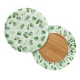 thumbnail image 2 of ZIATUBLE Green Leaves Bar Stool Chair Slipcovers 2 Pack Polyester Stool Seat Covers Cushion Machine Washable Padded Round Stool Covers with Elastic Size S Home Stool Covers, 2 of 6