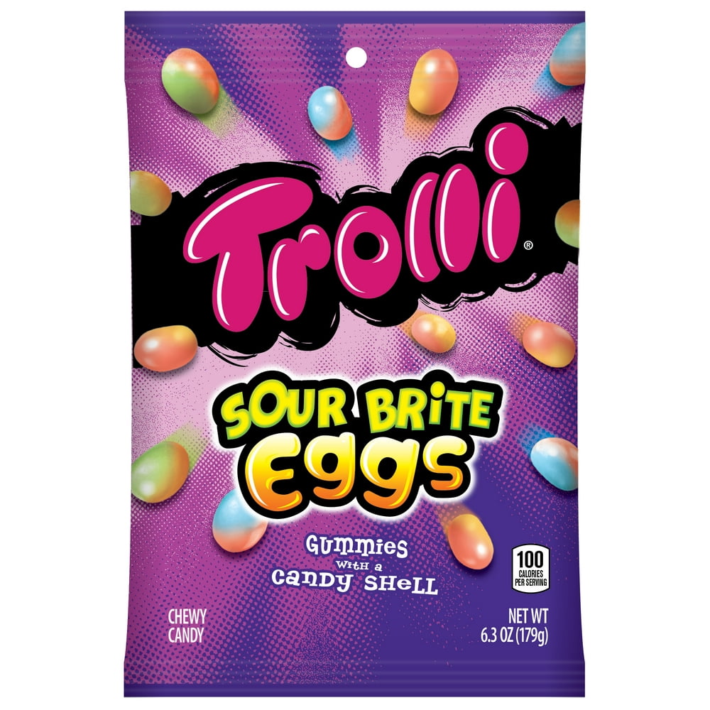 Trolli, Sour Brite Eggs Gummies, 6.3 Oz - Walmart.com - Walmart.com