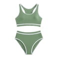 thumbnail image 4 of Mgmyaa Girls Two Piece Swimsuit Sets Printed Beach Wear for Pool Vacations Summer Swimwear with Comfortable Fit Quick Dry Size 6-16 Years, 4 of 8